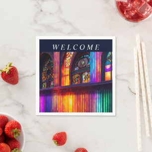 Sanctuary Rainbow Church Art Custom Napkins