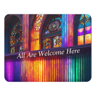 Sanctuary   Rainbow Church Interior Custom Door Sign