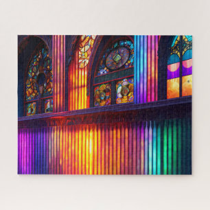 Sanctuary Rainbow Church Interior Jigsaw Puzzle
