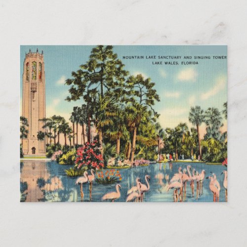 Sanctuary Singing Tower Lake Wales Florida Postcard