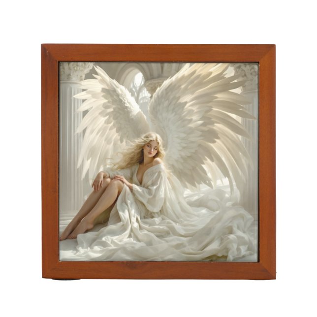 Sanctum of Wings – Angel in the Halls of Light	 Desk Organizer (Front)