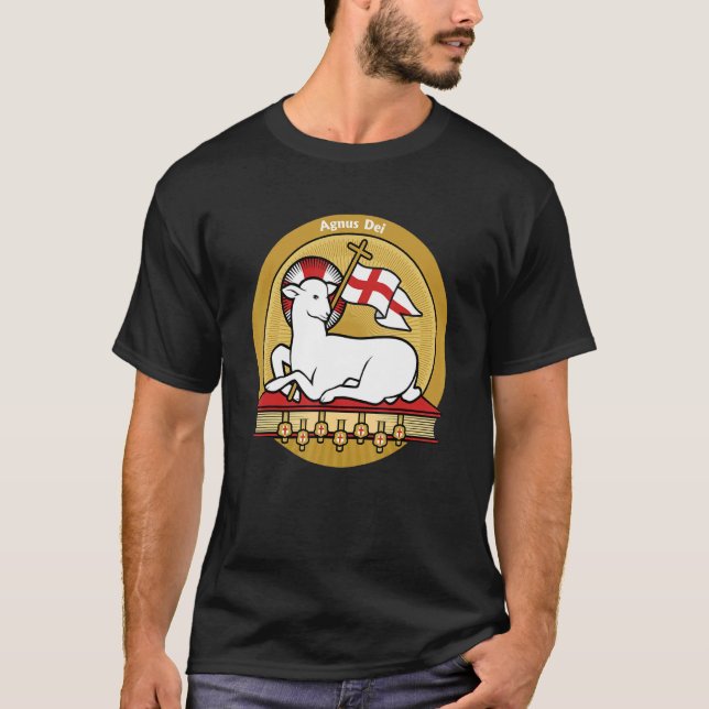 Sanctus Agnus Dei Lamb God Traditional Latin Mass  T-Shirt (Front)
