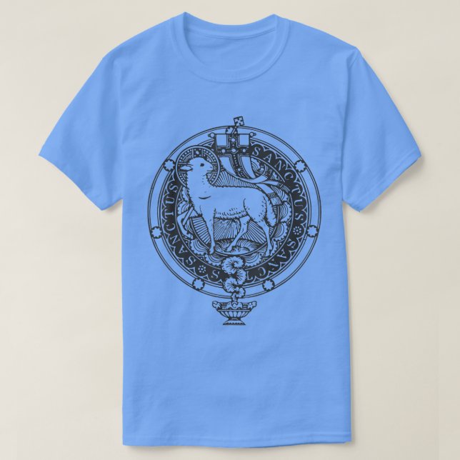 Sanctus Agnus Dei Lamb God Traditional Latin Mass  T-Shirt (Design Front)