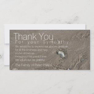 Sand 2 Modern Sympathy Thank You VFC Card