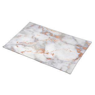 Sand Accents and White Abstract Pattern Cloth Placemat