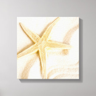 Sand and a Starfish natural neutral color Canvas Print