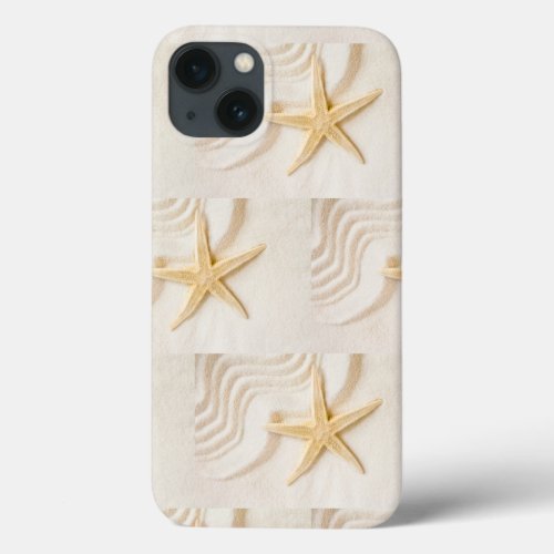 Sand and a Starfish natural neutral color  iPhone 13 Case
