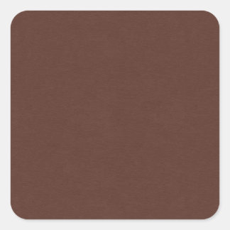 SAND AND BEACH SOLID MEDIUM DARK COFFEE CHOCOLATE SQUARE STICKER
