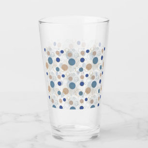 Sand and Blue Beach Color Dots Glass