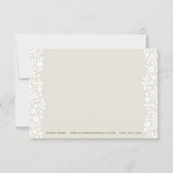 Sand And Green Berries Note Card by 2BirdStone at Zazzle
