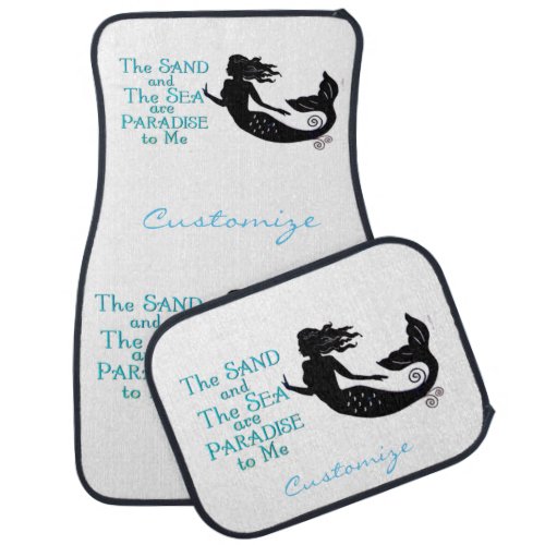 Sand and Sea Beach Mermaid Thunder_Cove Car Floor Mat