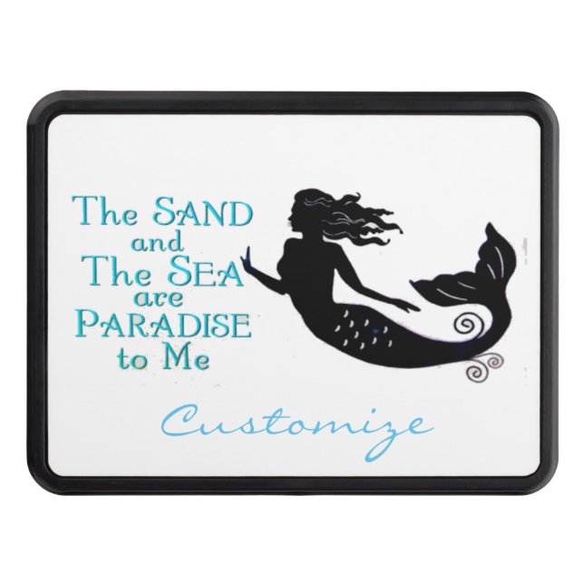 Sand and Sea Beach Mermaid Thunder_Cove Hitch Cover (Front)