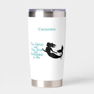 Sand and Sea Beach Mermaid Thunder_Cove Insulated Tumbler