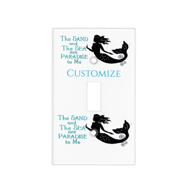 Sand and Sea Beach Mermaid Thunder_Cove Light Switch Cover (Front)