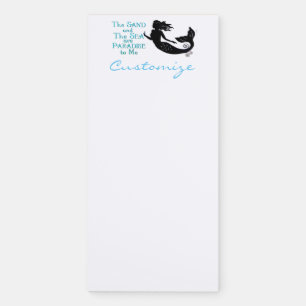 Sand and Sea Beach Mermaid Thunder_Cove Magnetic Notepad