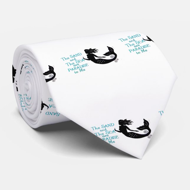 Sand and Sea Beach Mermaid Thunder_Cove Neck Tie (Rolled)