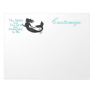 Sand and Sea Beach Mermaid Thunder_Cove Notepad