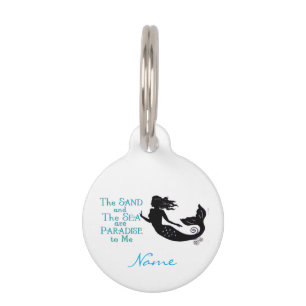 Sand and Sea Beach Mermaid Thunder_Cove Pet ID Tag