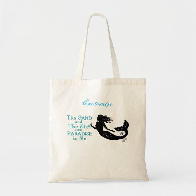 Sand and Sea Beach Mermaid Thunder_Cove Tote Bag (Front)