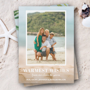 Sand and Sea Beach Photo Christmas Holiday Card