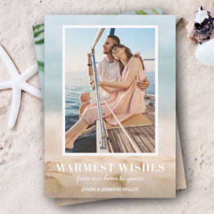 Sand and Sea Beach Photo Christmas Holiday Card