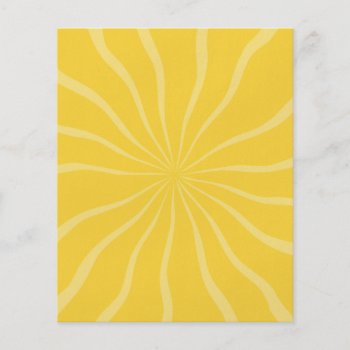 Sand And Sea Bright Yellow Sunshine Sun Rays Summe Flyer by CreativeColours at Zazzle