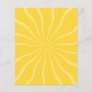 SAND AND SEA BRIGHT YELLOW SUNSHINE SUN RAYS SUMME FLYER