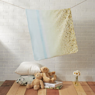 Sand and Sea Calm Coastal Baby Blanket