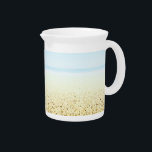 Sand and Sea Calm Coastal Beverage Pitcher<br><div class="desc">Calm,  bright,  and coastal pitcher featuring a sunny,  sandy seashore makes a blissful backdrop for your own creative additions or leave as is for a serene ocean view. Breeze by our shop for more summer moods and coastal drinkware. ♡ Idyllfire</div>