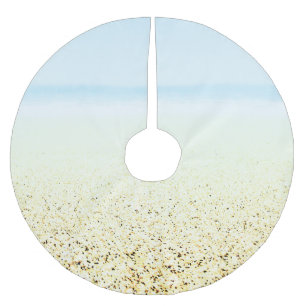Sand and Sea Calm Coastal Brushed Polyester Tree Skirt