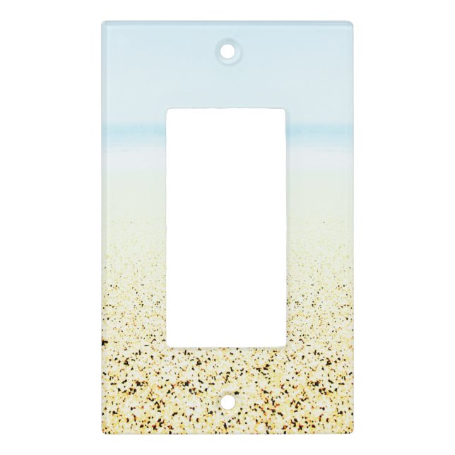 Sand and Sea Calm Coastal Light Switch Cover (Front)