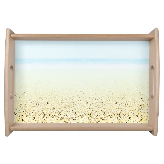 Sand and Sea Calm Coastal Serving Tray (Front)