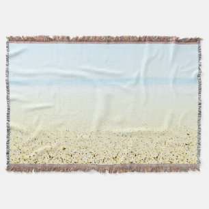 Sand and Sea Calm Coastal Throw Blanket