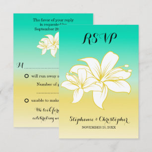 Sand and Sea Destination Color Ombre RSVP Invitation