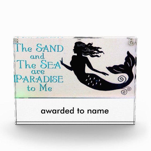 sand and sea mermaid award (Front)