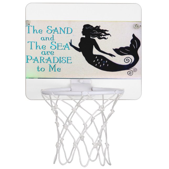 sand and sea mermaid basketball hoop (Front)