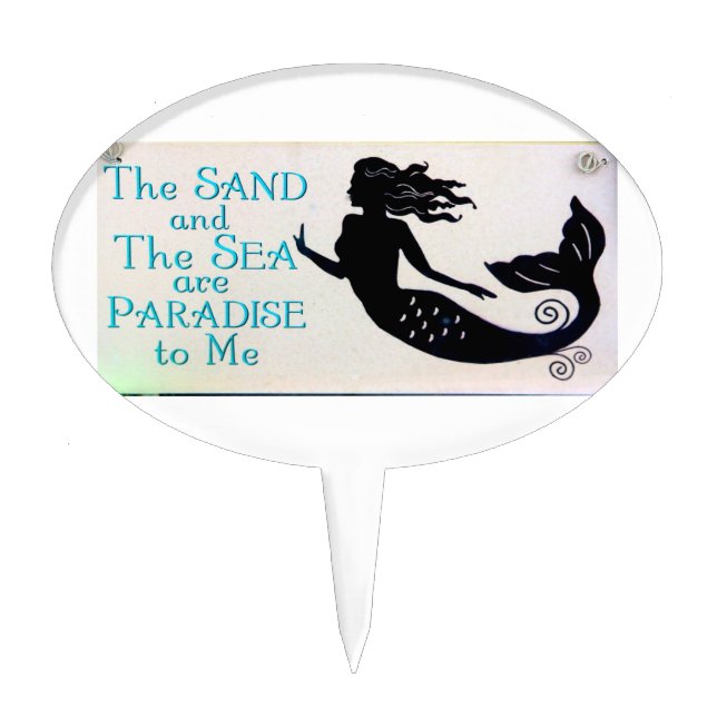 sand and sea mermaid cake pick (Front)