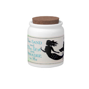 sand and sea mermaid candy jar