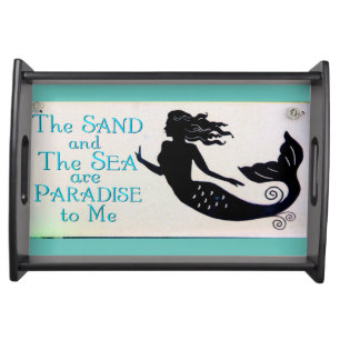 sand and sea mermaid serving tray