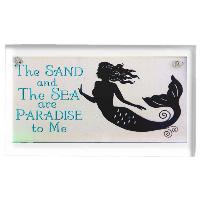 sand and sea mermaid table card holder (Front)