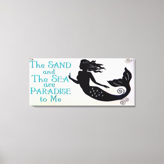 sand and sea mermaid wrapped canvas print (Front)