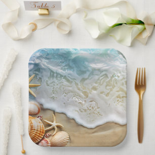 Sand and Sea Paper Plates