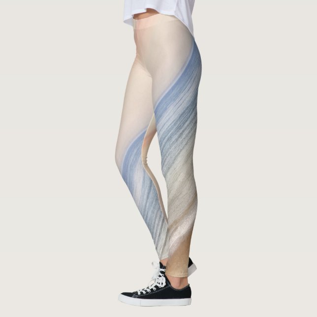 Sand and Sea Pattern Fitness Leggings / Activewear (Left)