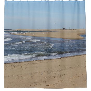 Sand And Sea Shower Curtain by backyardwonders at Zazzle