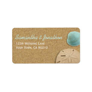 Sand and Shells Beach Theme Label