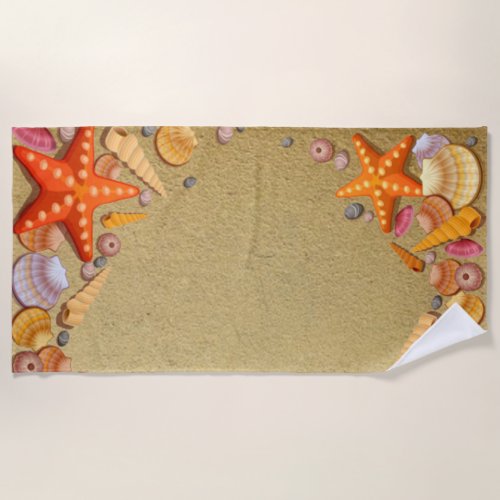 Sand and Shells Beach Towel