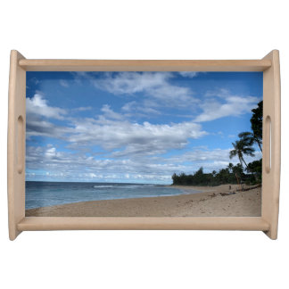 Sand and Soft Ocean Waves Serving Tray