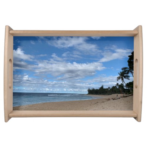 Sand and Soft Ocean Waves Serving Tray