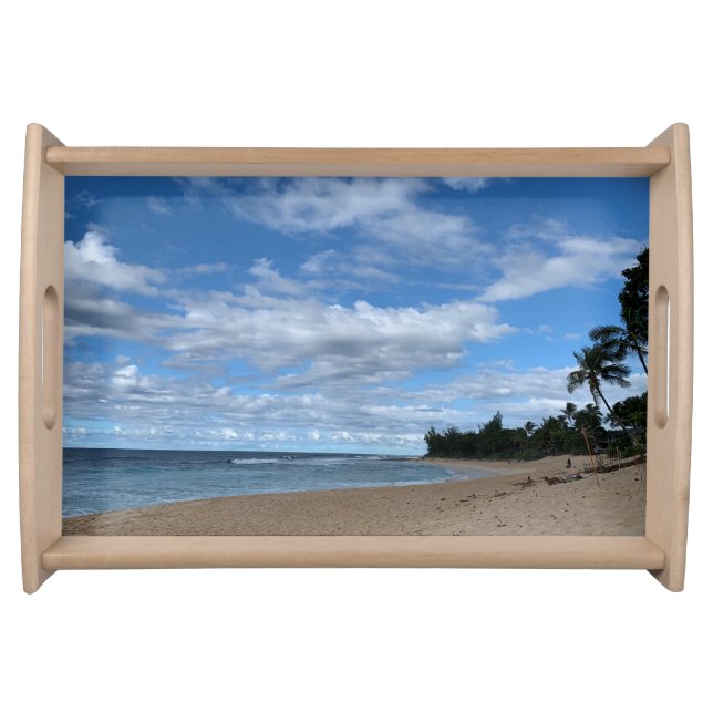 Sand and Soft Ocean Waves Serving Tray (Front)