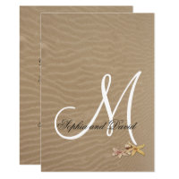 Sand and Starfishes Beach Wedding Invitation